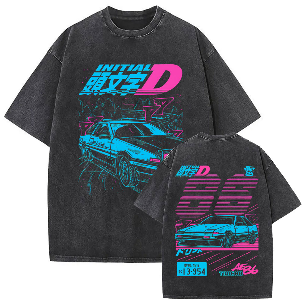 Anime Merch Shopping - Washed Vintage Anime Initial D Drift